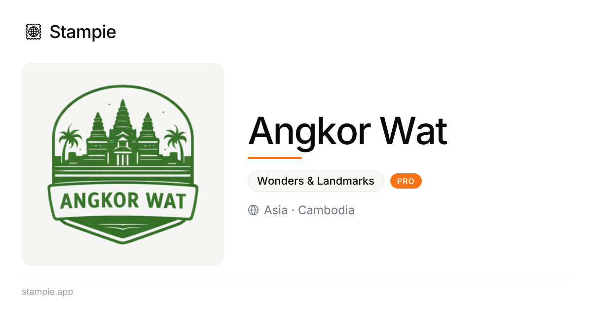 Angkor Wat Digital Stamp - Stampie