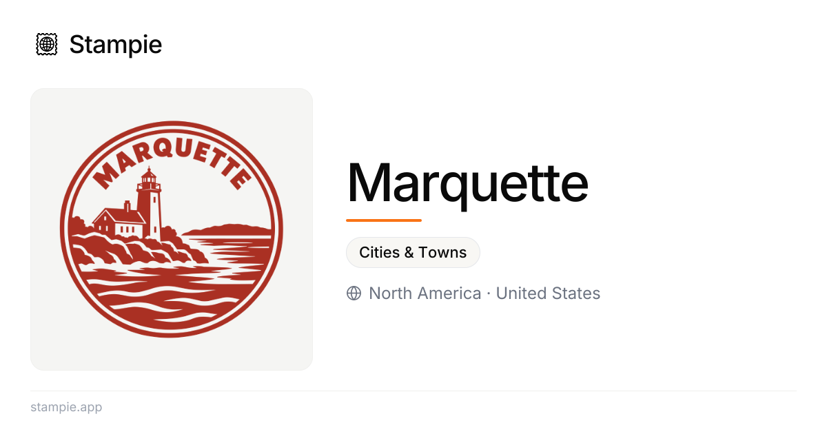 Marquette Digital Travel Stamp - Stampie