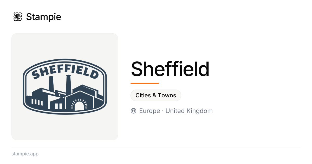 Sheffield Digital Travel Stamp - Stampie
