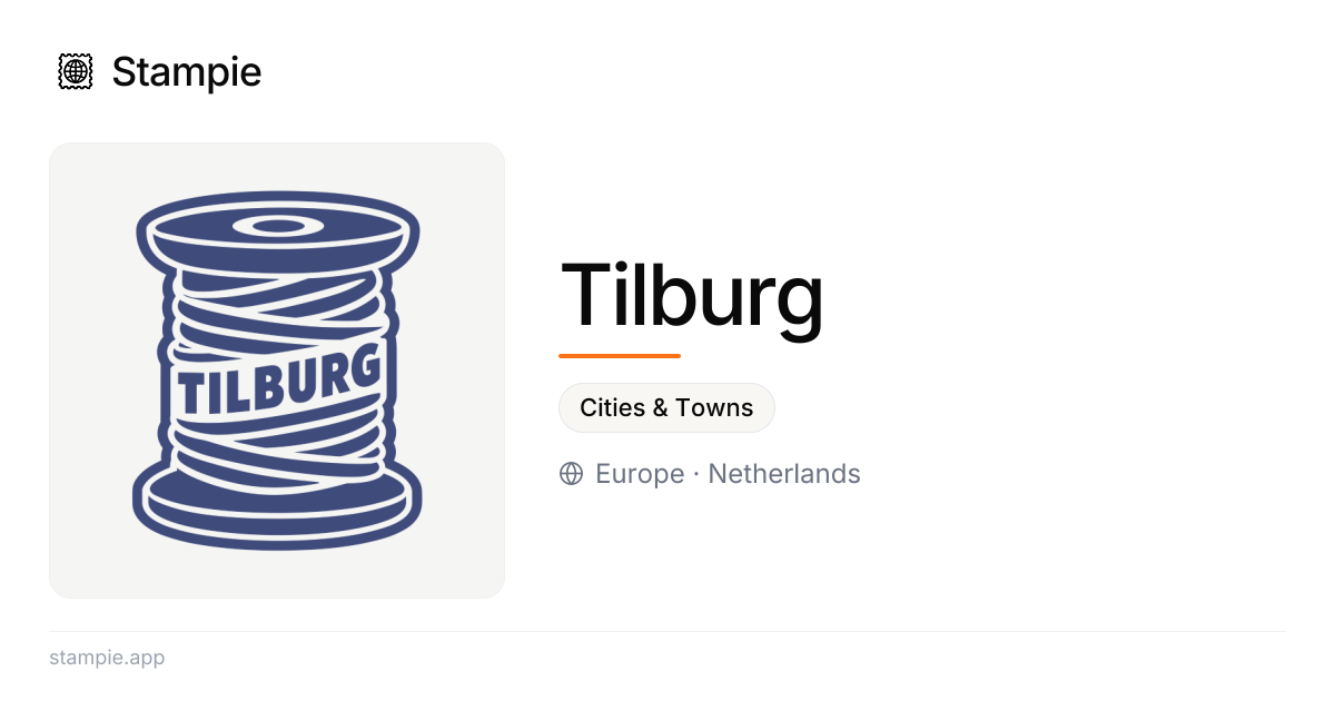 Tilburg Digital Travel Stamp - Stampie