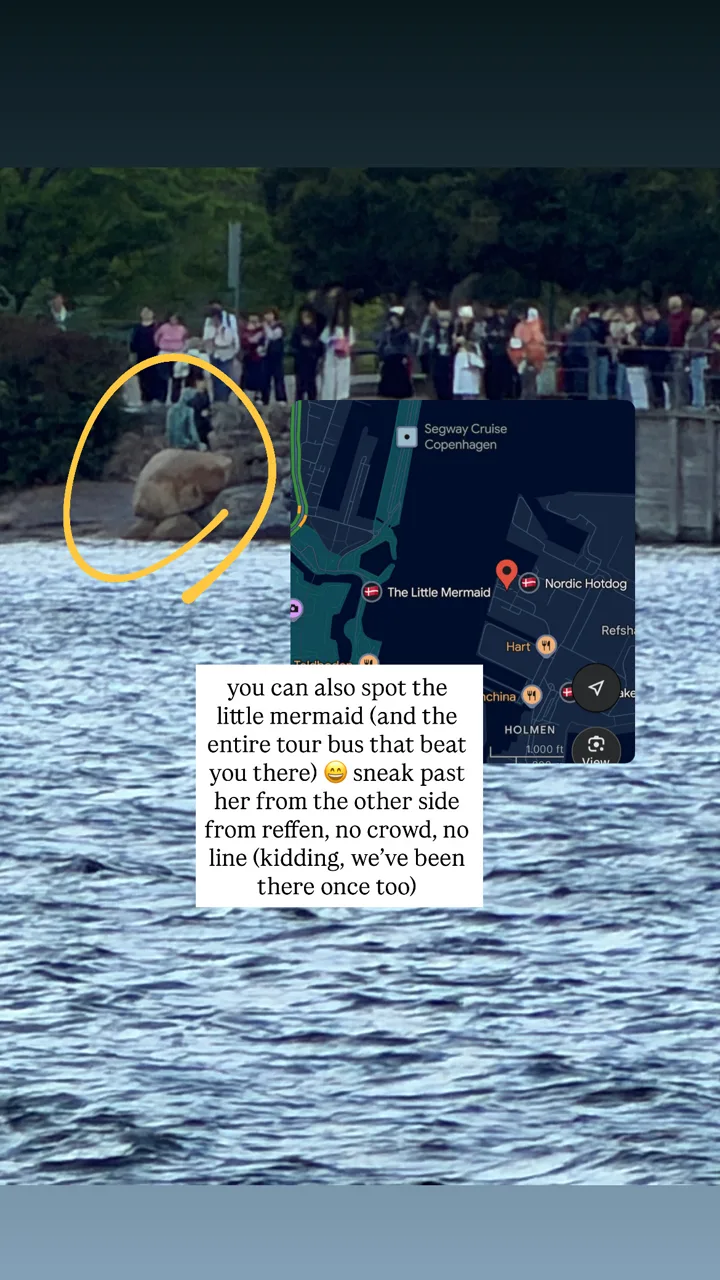 The Little Mermaid, from across the water