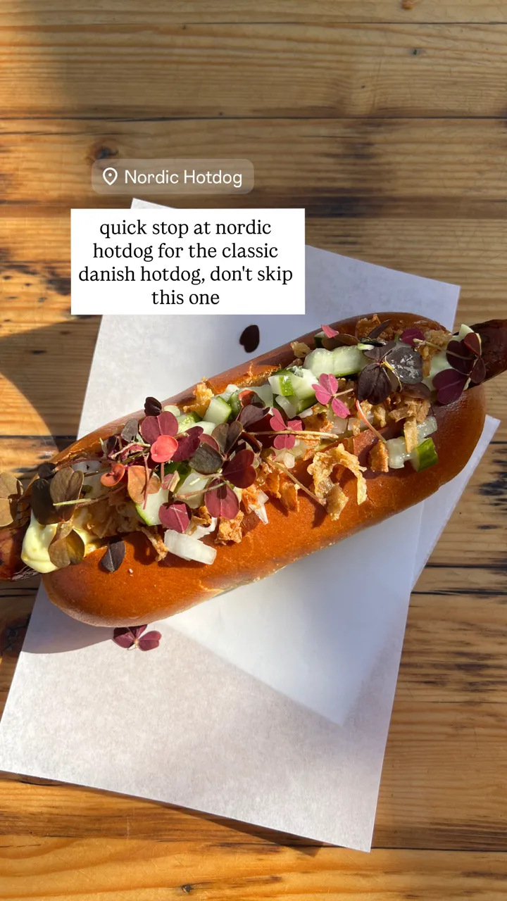 A classic Danish hotdog from Nordic Hotdog