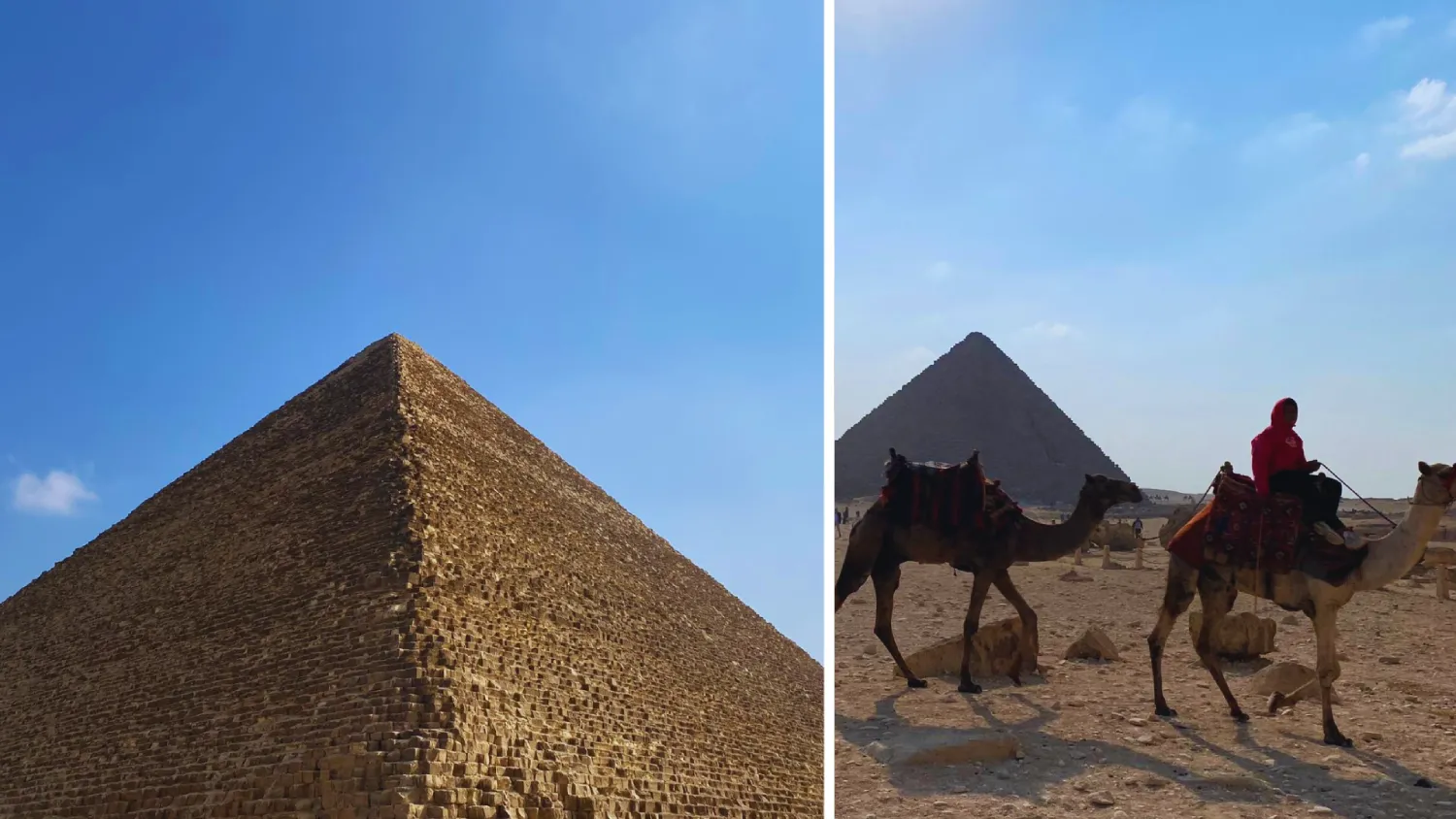 The Great Pyramid of Giza on the edge of Cairo