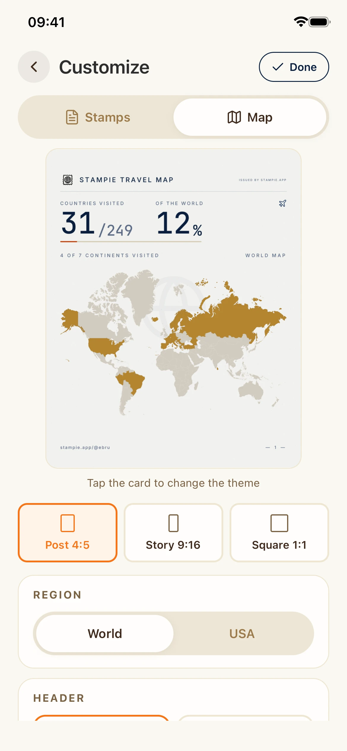 Share cards screenshot 1