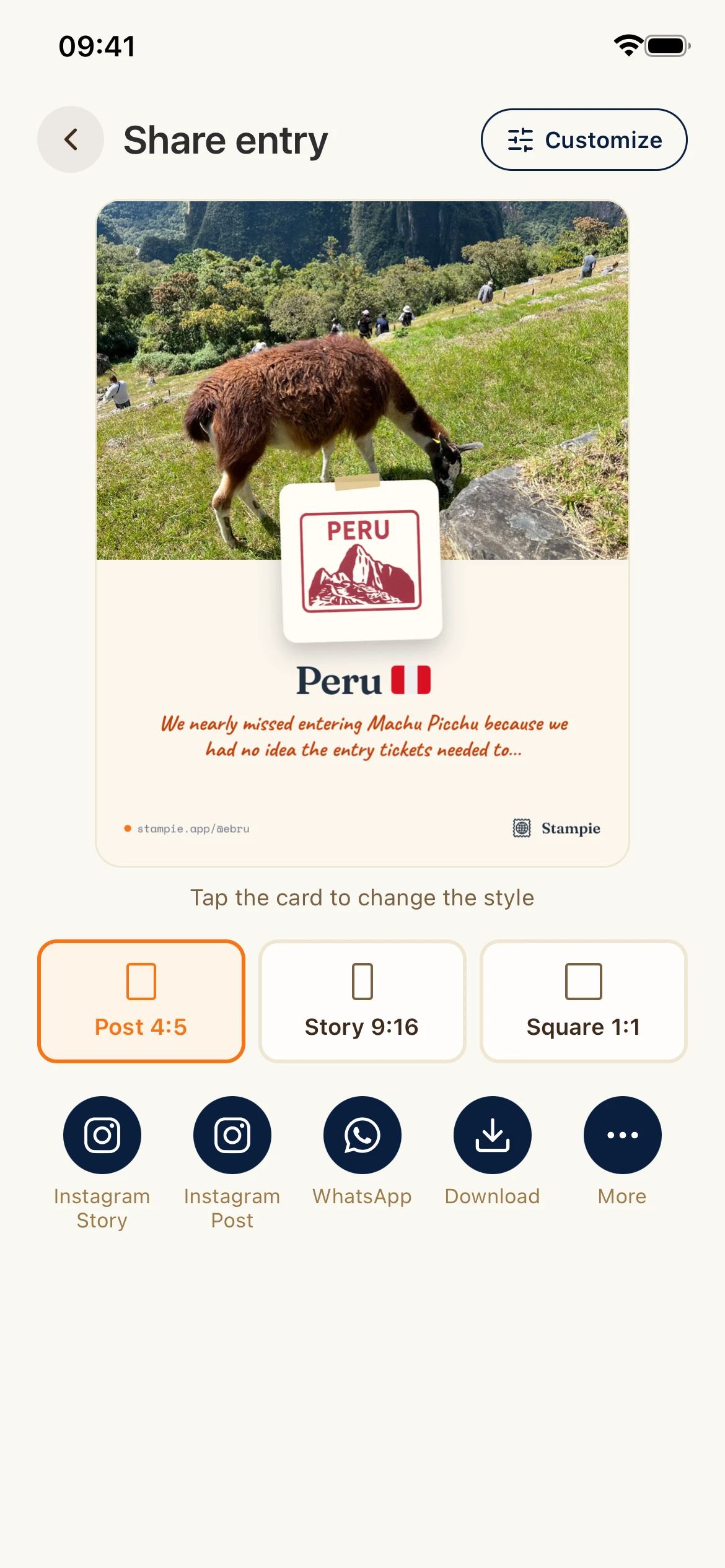 Share cards screenshot 2